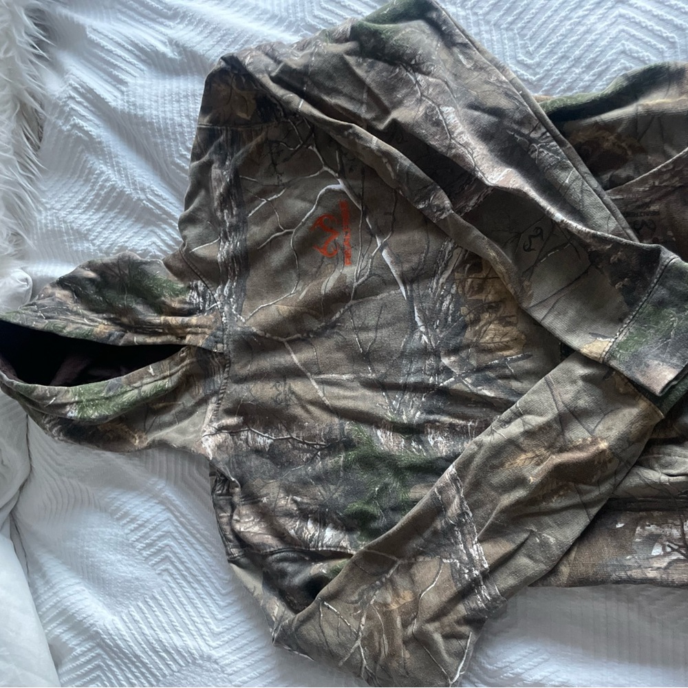 Realtree Kids Camo Hoodie with Orange Logo